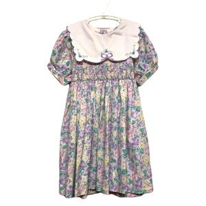 Vintage Pastel Collared Cottagecore Prairie Easter Dress